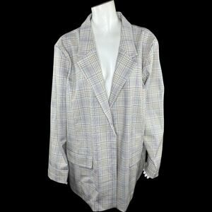 Women's Plaid Blazer Coat
